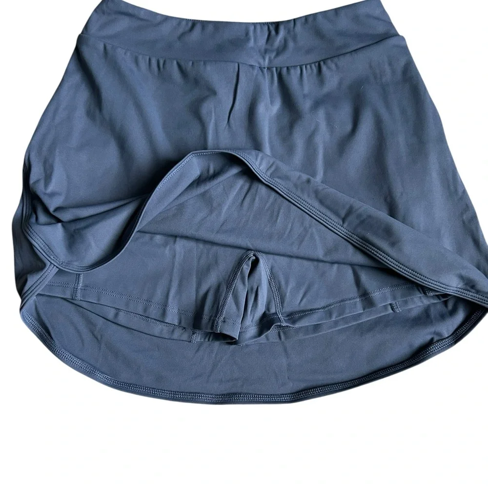 Halara Everyday High Waisted Side Pocket 2 in 1 Micro Mini Dark Gray Golf Skort
